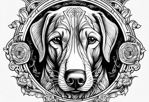 Dog memorial tattoo idea