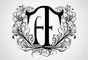 Simple Initial monogram "eg" tattoo idea