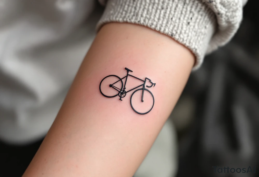 cyclist sketch tattoo idea