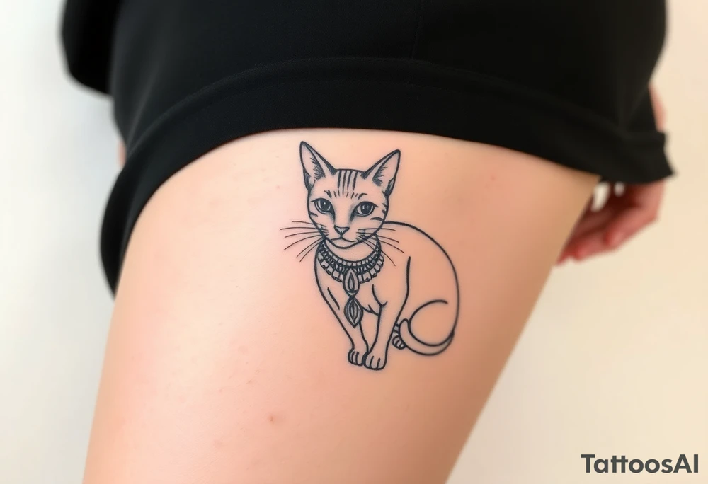 Egyptian cat tattoo idea