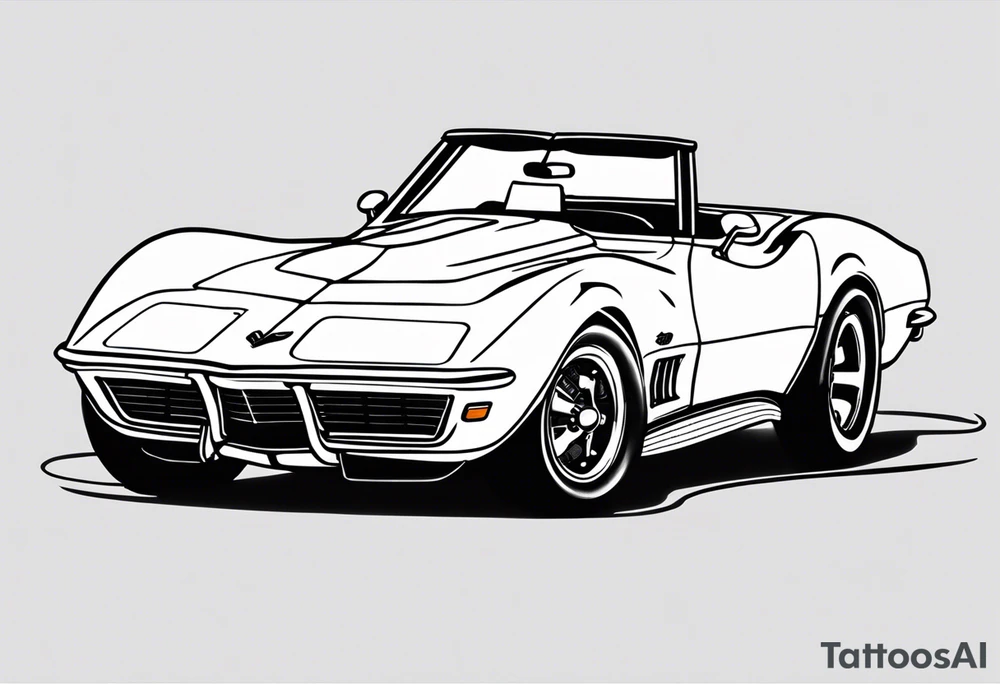 1971 corvette tumbler tattoo idea