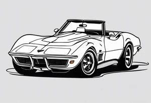 1971 corvette tumbler tattoo idea