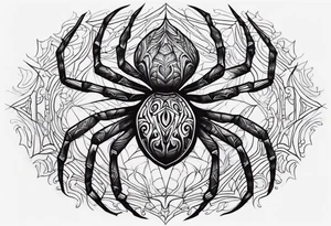 a psychedelic spider tattoo idea