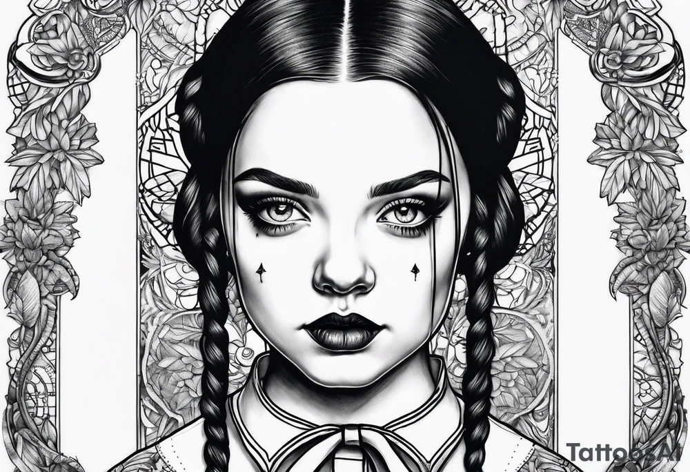 dark wednesday adams tattoo idea