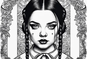 dark wednesday adams tattoo idea