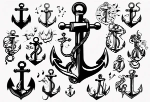 anchor
music tattoo idea