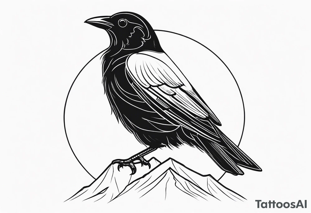 alpine chough tattoo idea