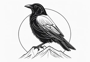 alpine chough tattoo idea