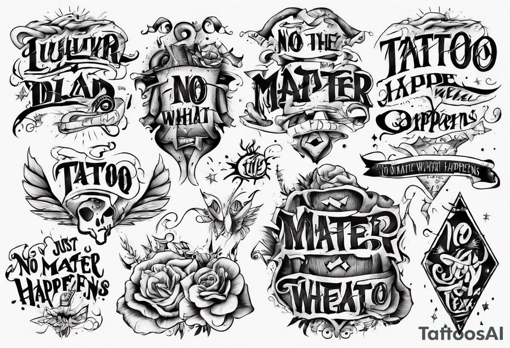 Just the text: No Matter What Happens... tattoo idea