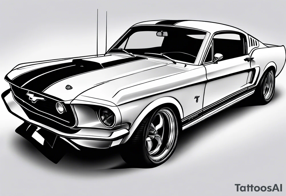Mustang car tattoo idea