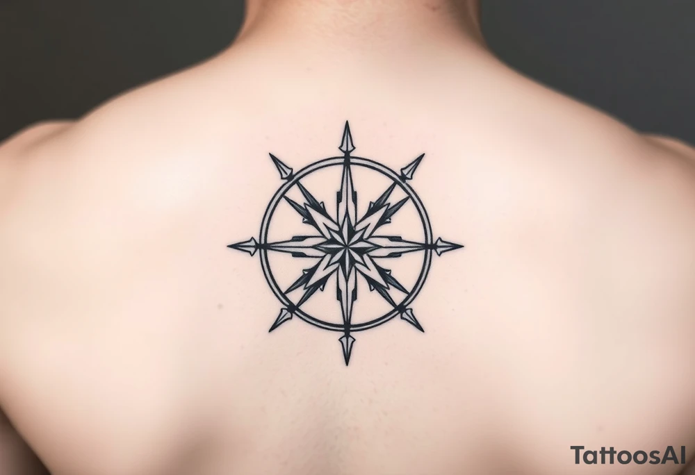 Compass rose tattoo idea