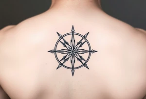 Compass rose tattoo idea