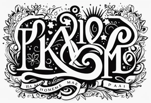 Pai e mãe homenagem tattoo idea