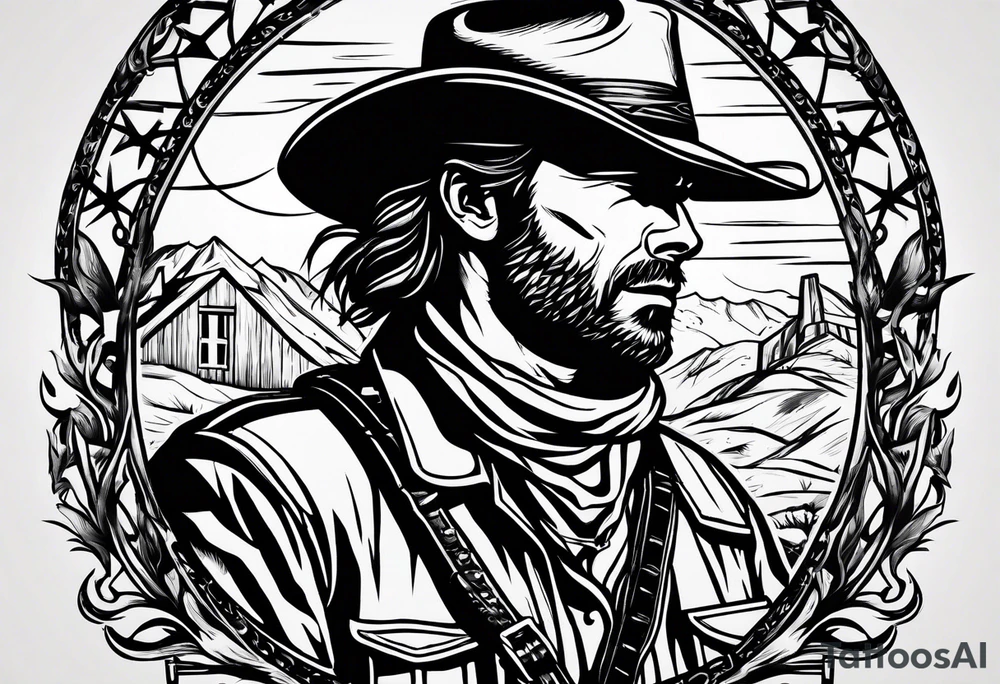 Red Dead redemption horseshoe tattoo idea