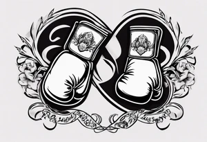 boxing gloves with Basque lauburu design tattoo idea