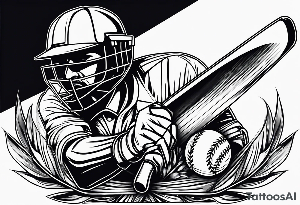 Cricket,  sport tattoo idea