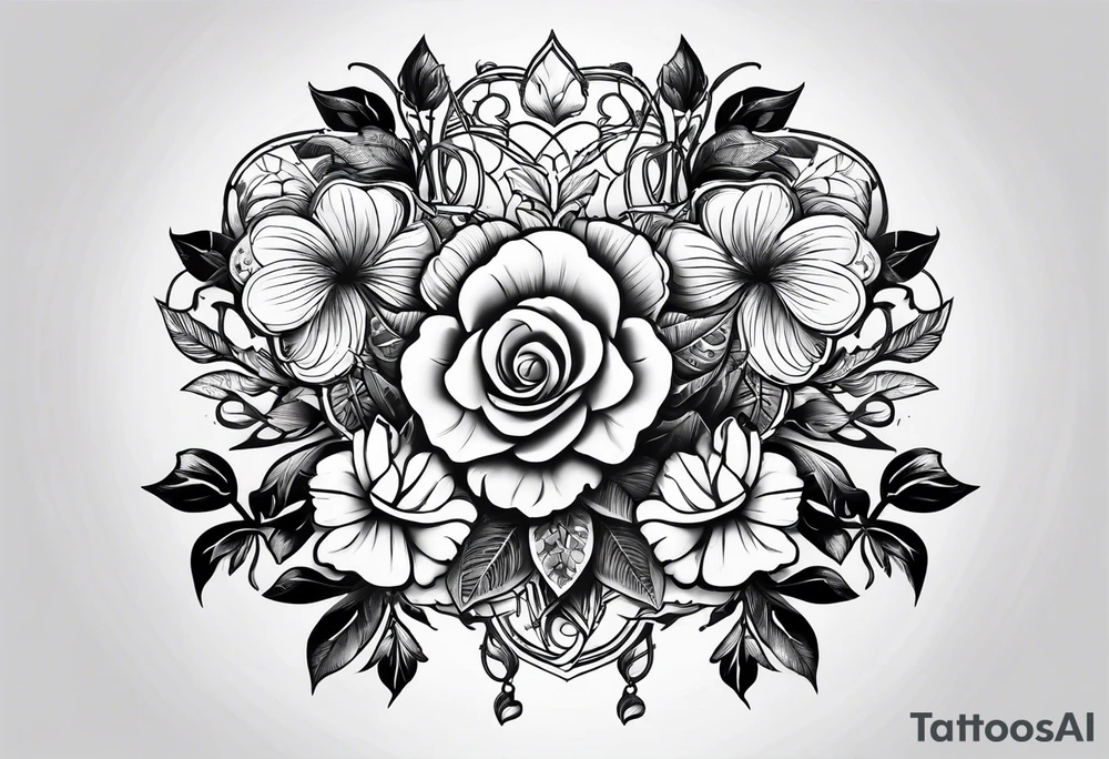 Honor Love Respect with Clover tattoo idea
