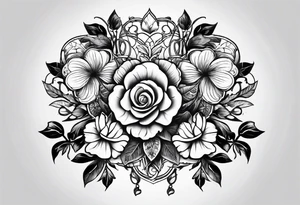 Honor Love Respect with Clover tattoo idea