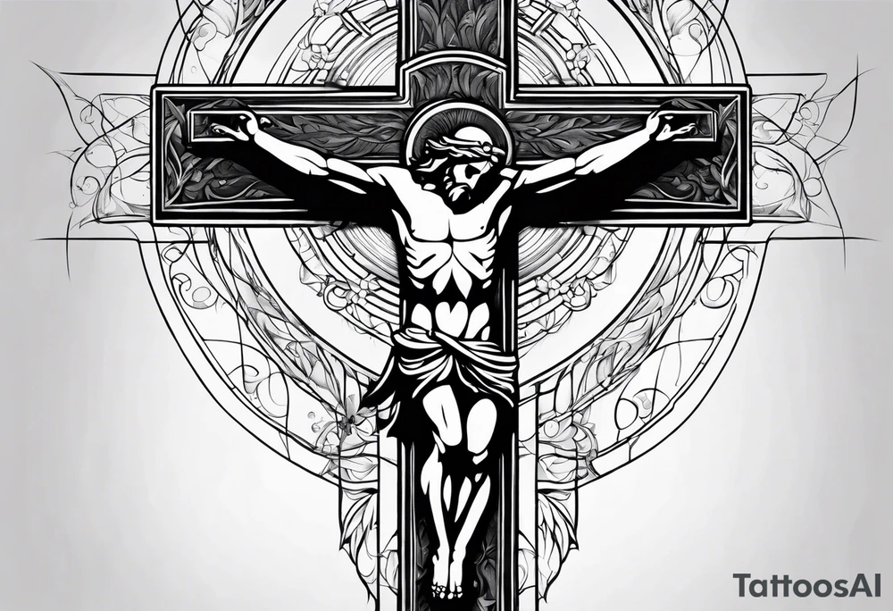 crucifix tattoo idea