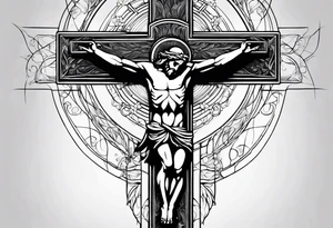 crucifix tattoo idea