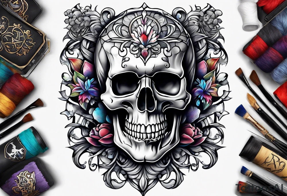 Autism, Skull, puzzle tattoo idea