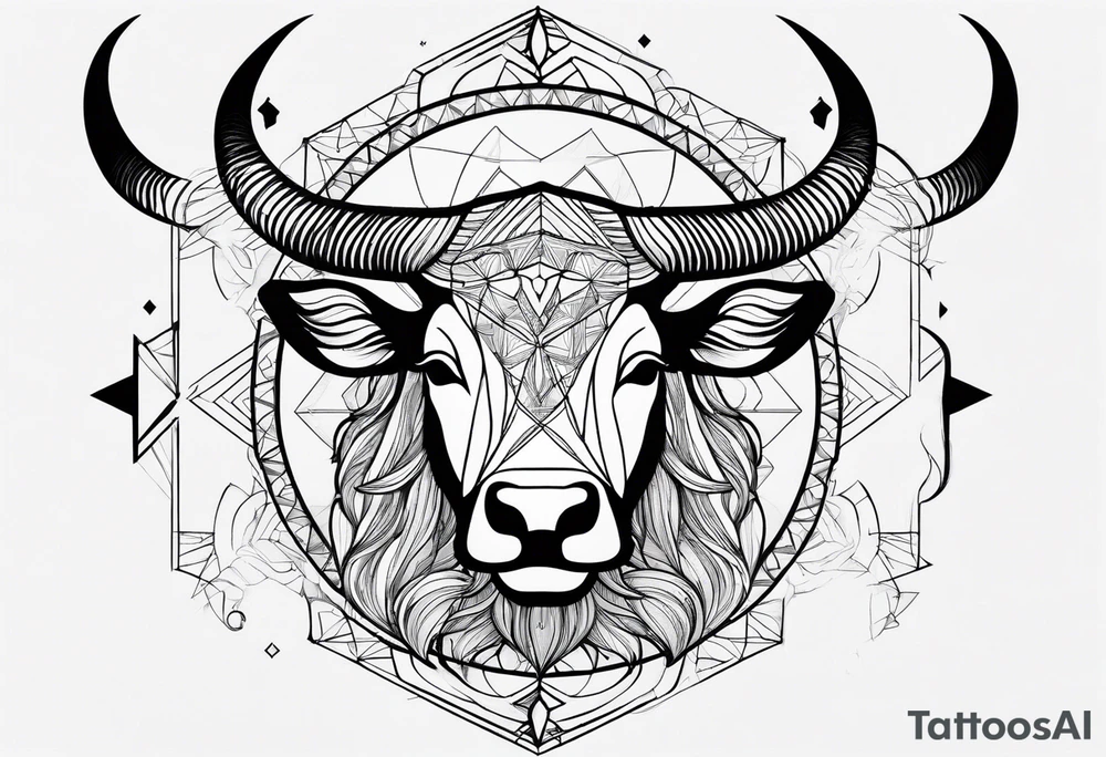 Sacred geometry and Taurus tattoo idea
