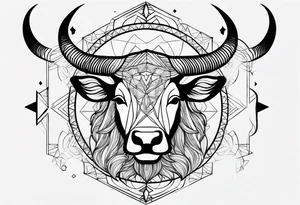 Sacred geometry and Taurus tattoo idea