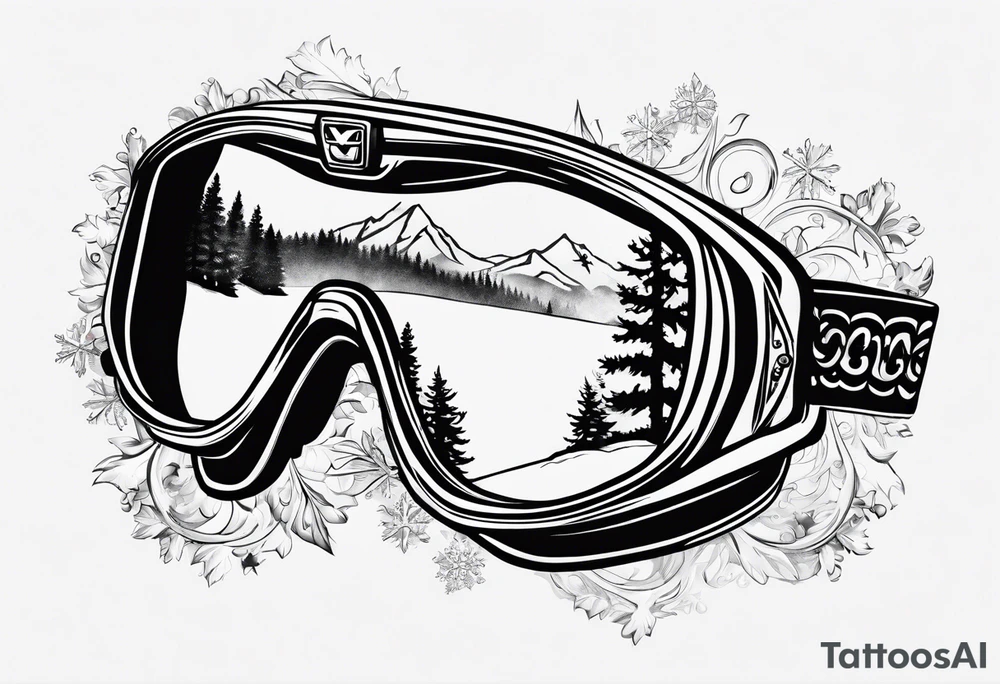 snow googles tattoo idea