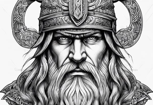 odin face no helmet tattoo idea