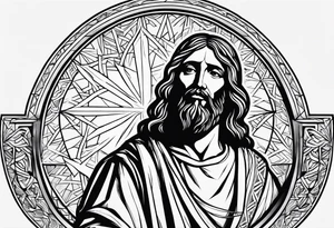jesus qui porte sa croix tattoo idea