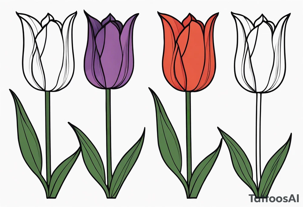 One tulip tattoo idea