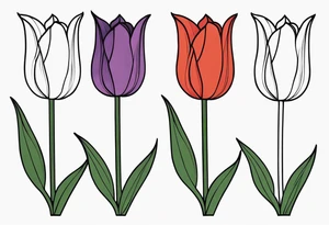 One tulip tattoo idea