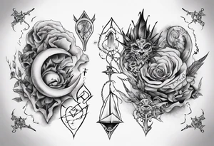 2 paths which got lost and found themselves again tattoo idea
