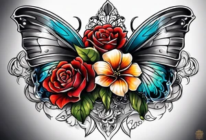 full body tattoo on the back from top to bottom on paper tattoo idea
