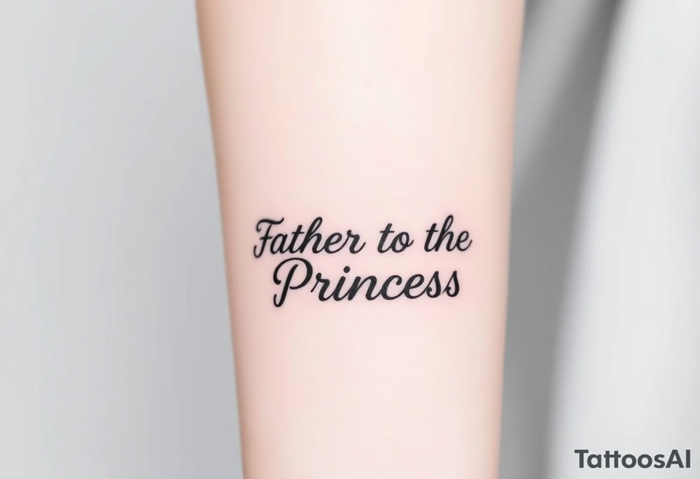 Father to the Princess tattoo idea