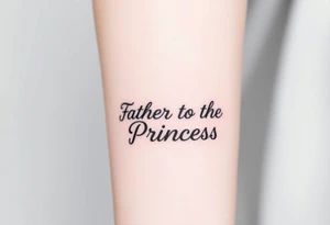 Father to the Princess tattoo idea