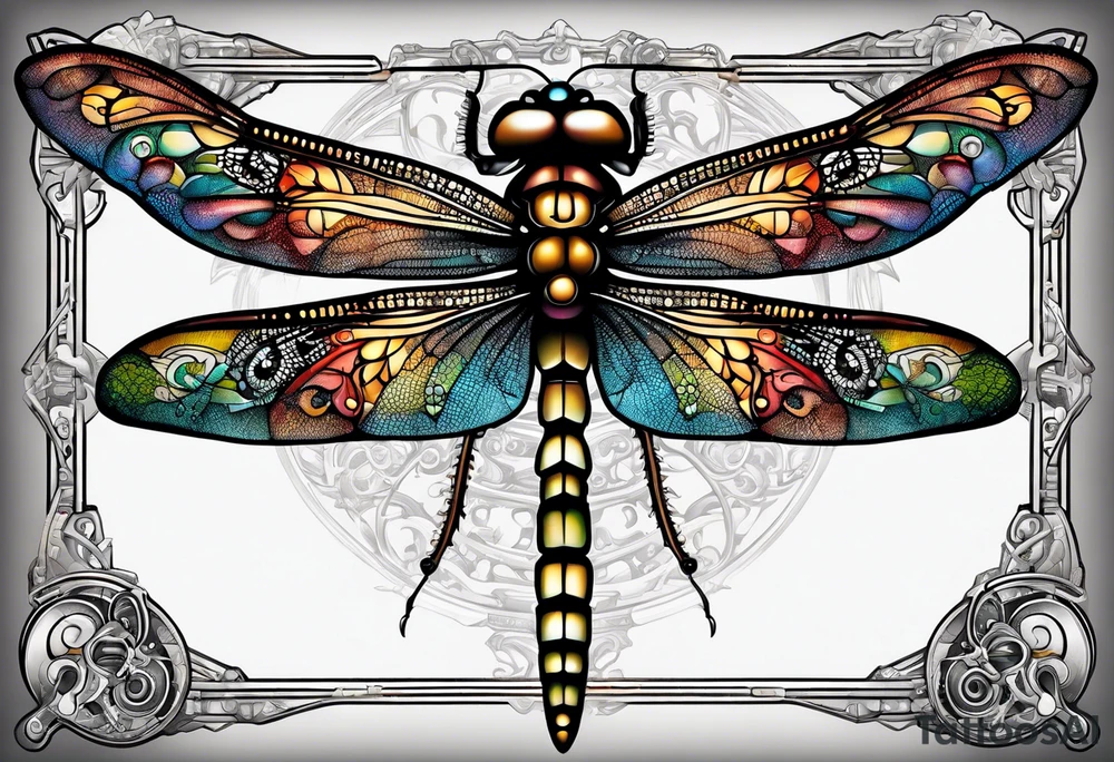dragonfly made out of wrenches tattoo idea