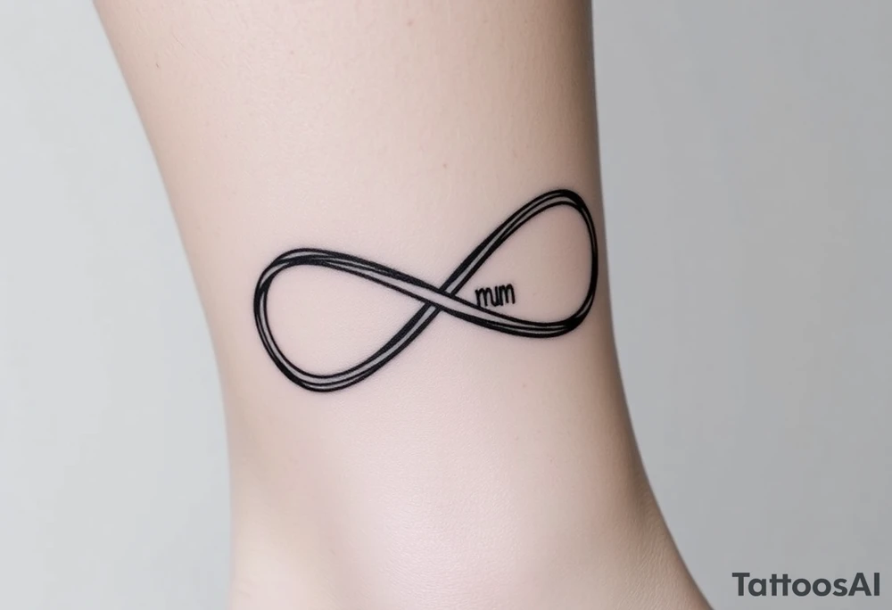 infinity symbol with mum in it tattoo idea