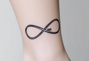 infinity symbol with mum in it tattoo idea