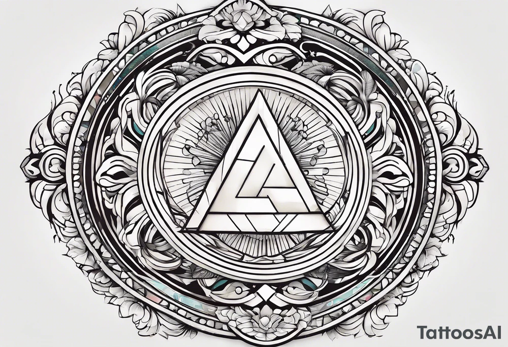 letter delta inside a circle, subtle, girly, simplistic tattoo idea