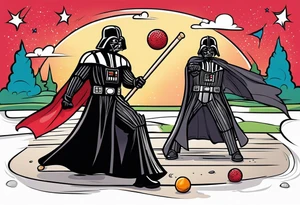 Darth Vader playing croquet tattoo idea