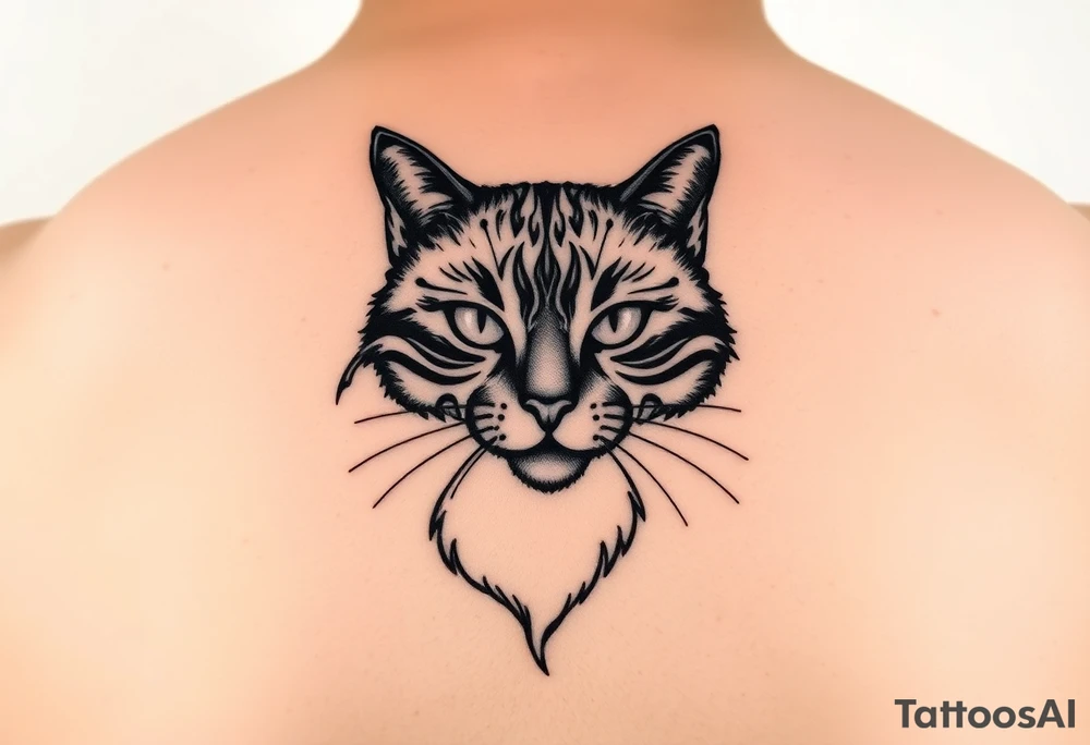 black cat tattoo idea