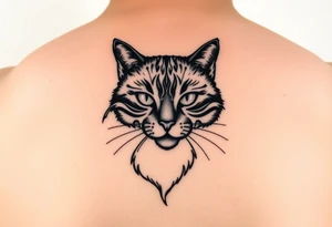 black cat tattoo idea