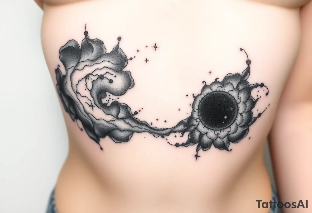 a nebula and black hole with an event horizon tattoo idea a nebula and black hole with an event horizon tattoo idea
