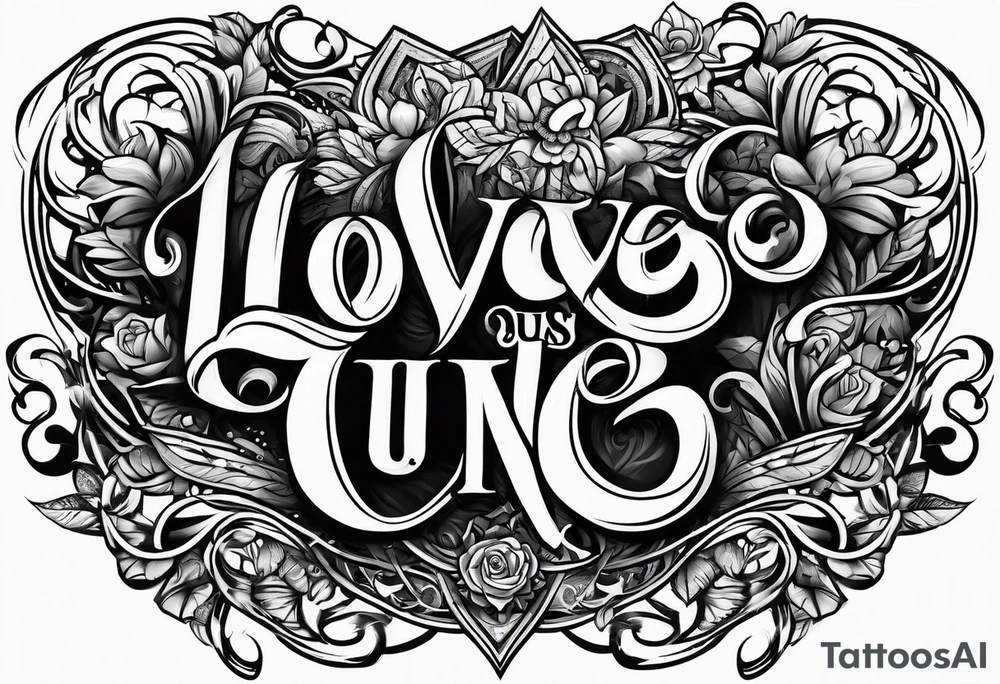 LOVE US
text only tattoo idea