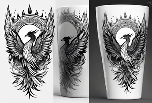 phoenix, lune bleu tattoo idea