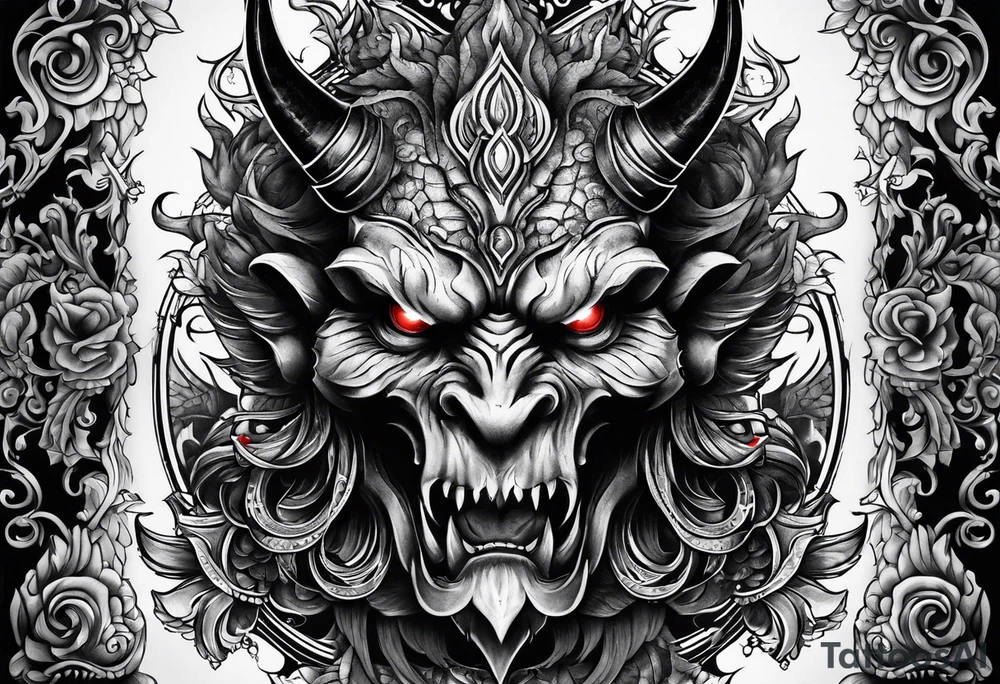 Demon tattoo idea