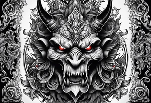 Demon tattoo idea