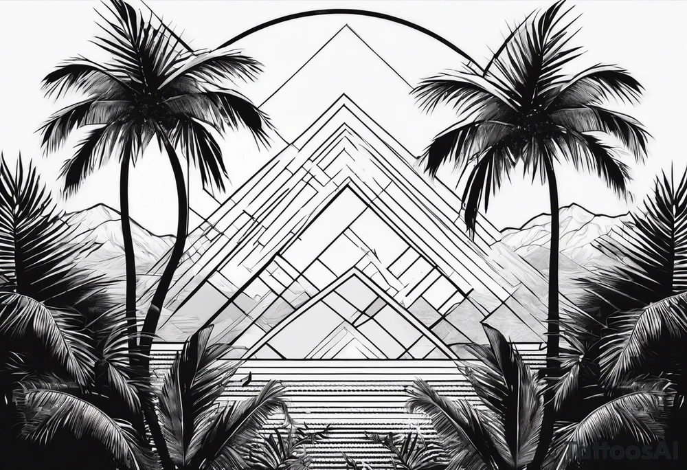 palm trees tattoo idea
