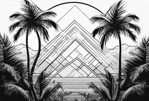 palm trees tattoo idea